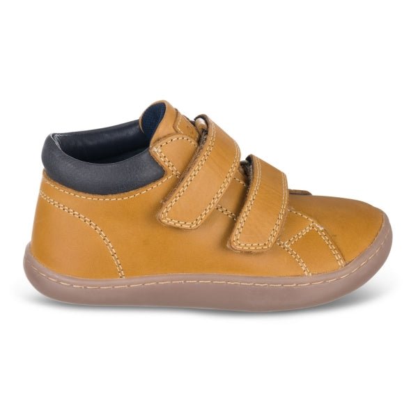 BOTIN BAREFOOT CLASICO CON DOS VELCROS 1124518 PIEL CAMEL - CHETTO - GARÓS