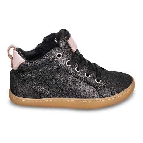 BOTÍN BAREFOOT CORDONES CON DISEÑO BRILLANTE 1125521 PIEL NEGRA - CHETTO - GARÓS