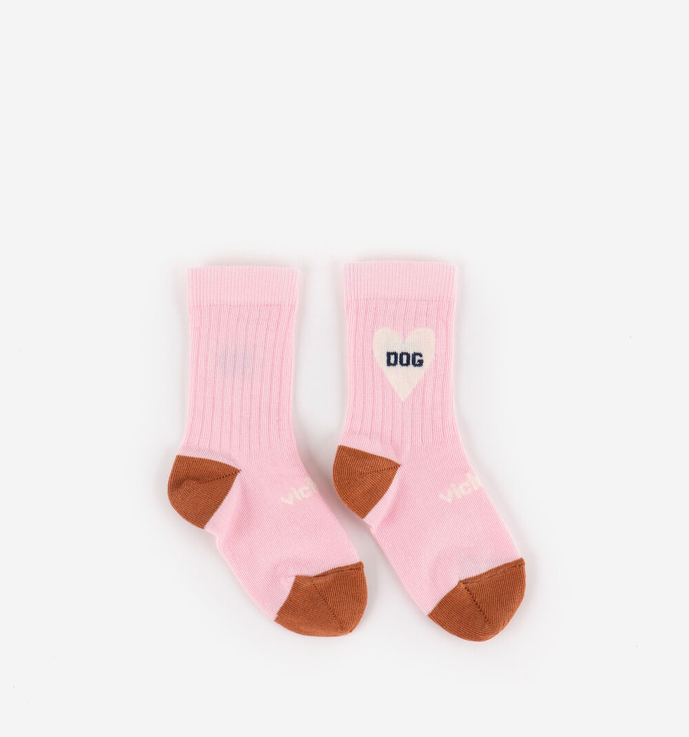 CALCETIN BAREFOOT INFANTIL DOG ALGODÓN ROSA - VICTORIA