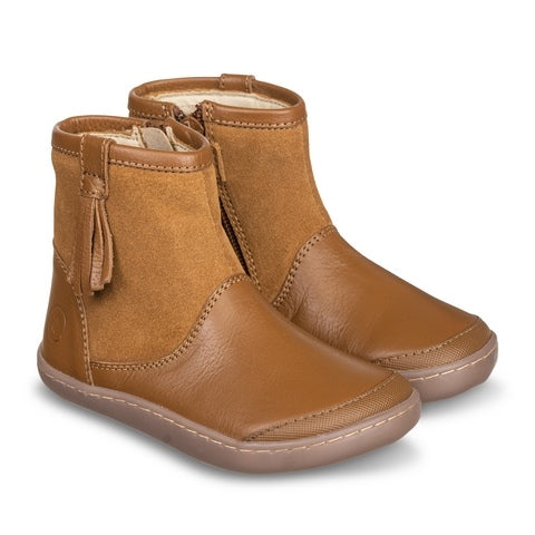 BOTÍN BAREFOOT CON FLECO 1125510 PIEL CAMEL - CHETTO