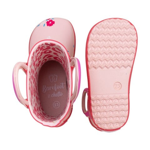 BOTA DE AGUA BAREFOOT CON AGARRADOR FLAMENCO GOMA  ROSA - CHETTO