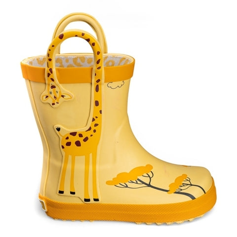 BOTA DE AGUA BAREFOOT CON AGARRADOR JIRAFA GOMA  AMARILLO - CHETTO