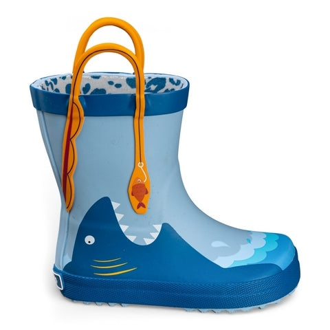 BOTA DE AGUA BAREFOOT CON AGARRADOR  TIBURÓN GOMA AZUL - CHETTO