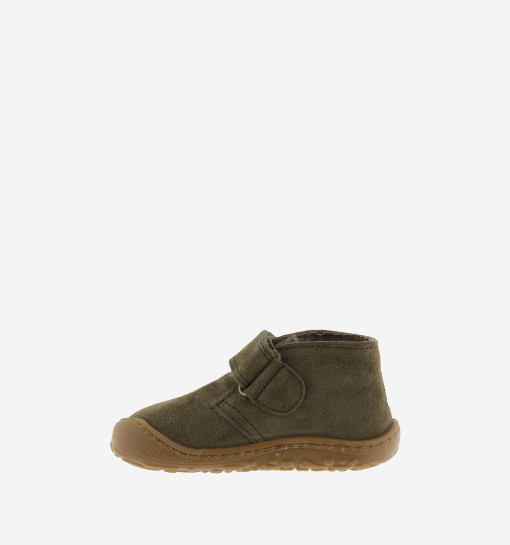 BOTÍN BAREFOOT INFANTIL BOSCO TIRA VELCRO SERRAJE VERDE - VICTORIA