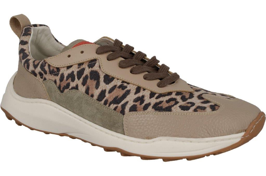 DEPORTIVA RESPETUOSA MUJER ADN  NOBUCK LEOPARDO Y BEIGE - ANDANINES
