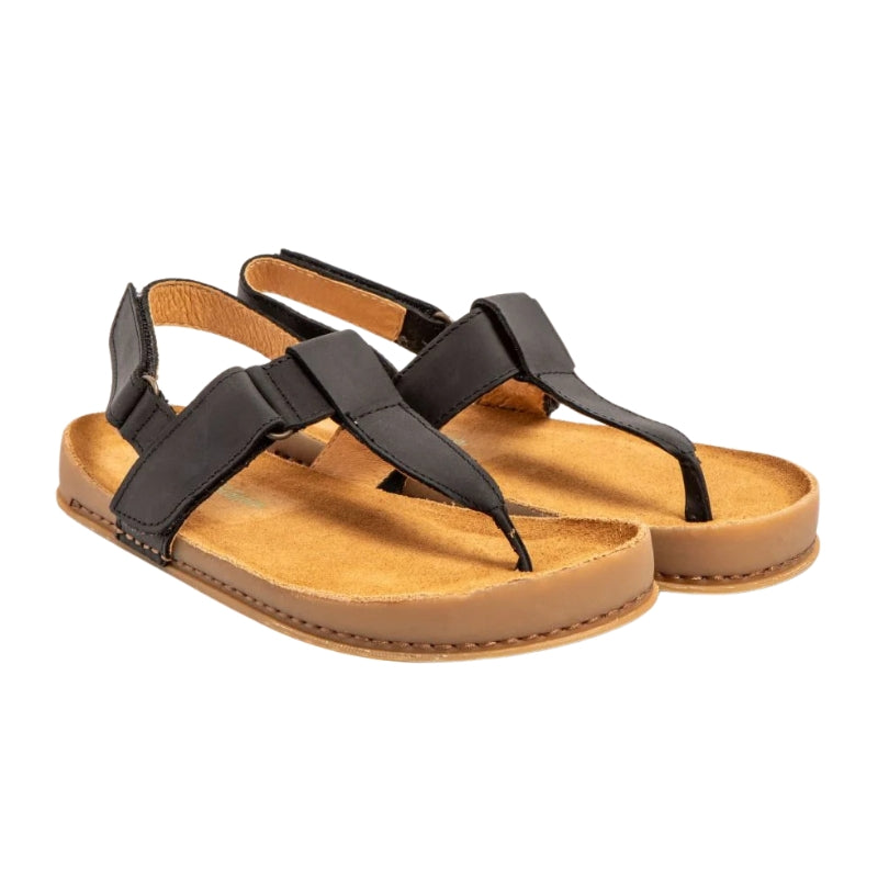 SANDALIA BAREFOOT ADULTO N6004 HORIZON ARIZONA PIEL NEGRA- EL NATURALISTA