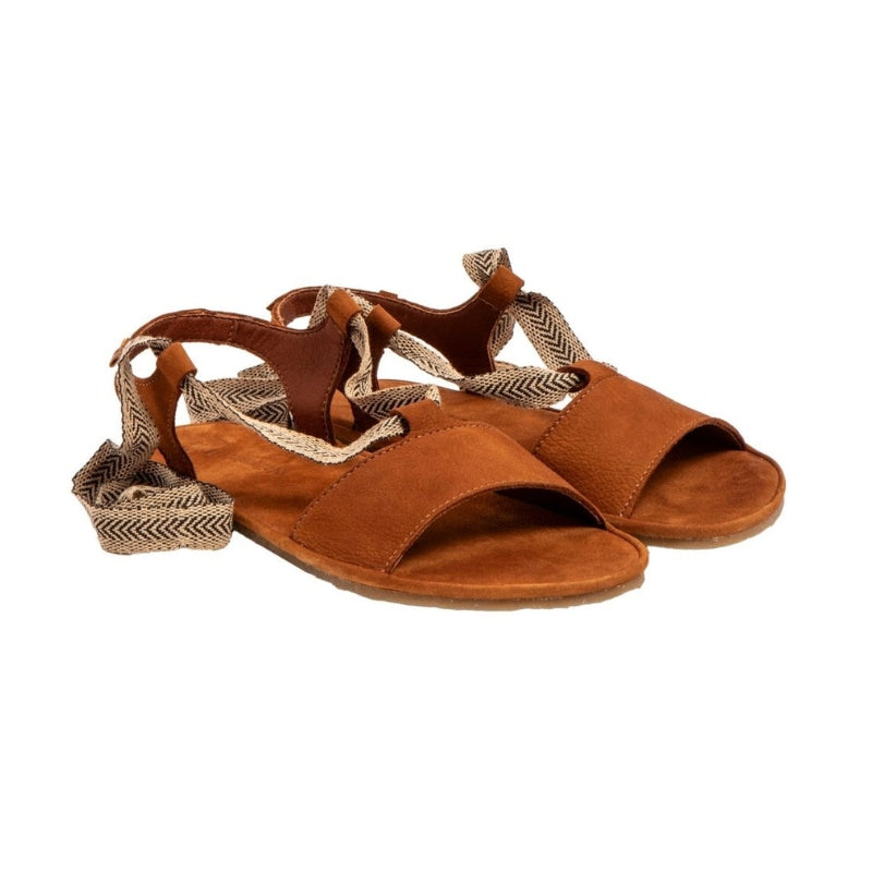SANDALIA BAREFOOT MUJER CON TIRAS N5685 SATYA NOBUCK MARRÓN - EL NATURALISTA