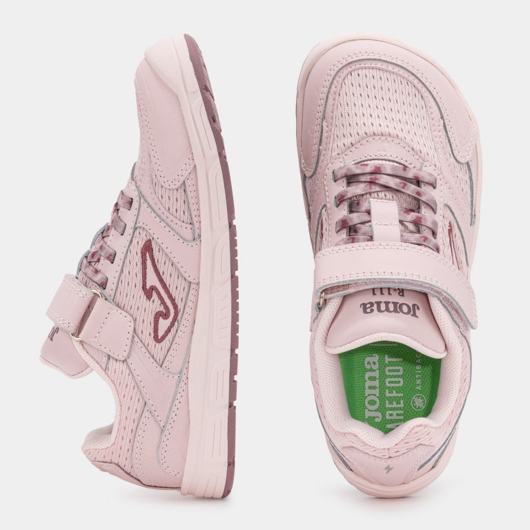DEPORTIVA BAREFOOT JUNIOR 2613 PIEL Y MESH ROSA  - JOMA x CRISTINA PEDROCHE