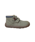 BOTÍN RESPETUOSO INFANTIL CON DOS VELCROS  NOBUCK LAVABLE VERDE SALVIA - ANDANINES