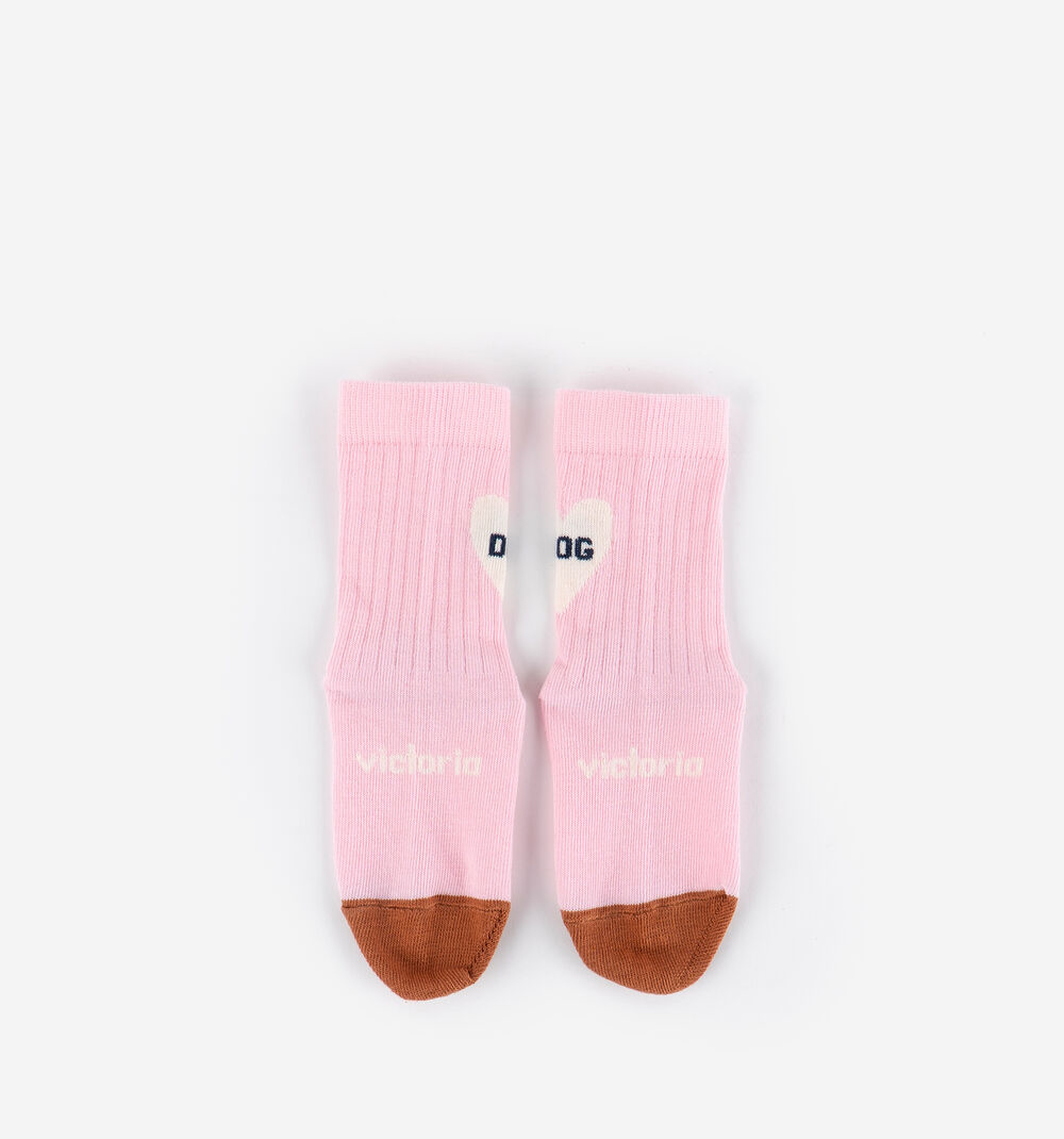 CALCETIN BAREFOOT INFANTIL DOG ALGODÓN ROSA - VICTORIA