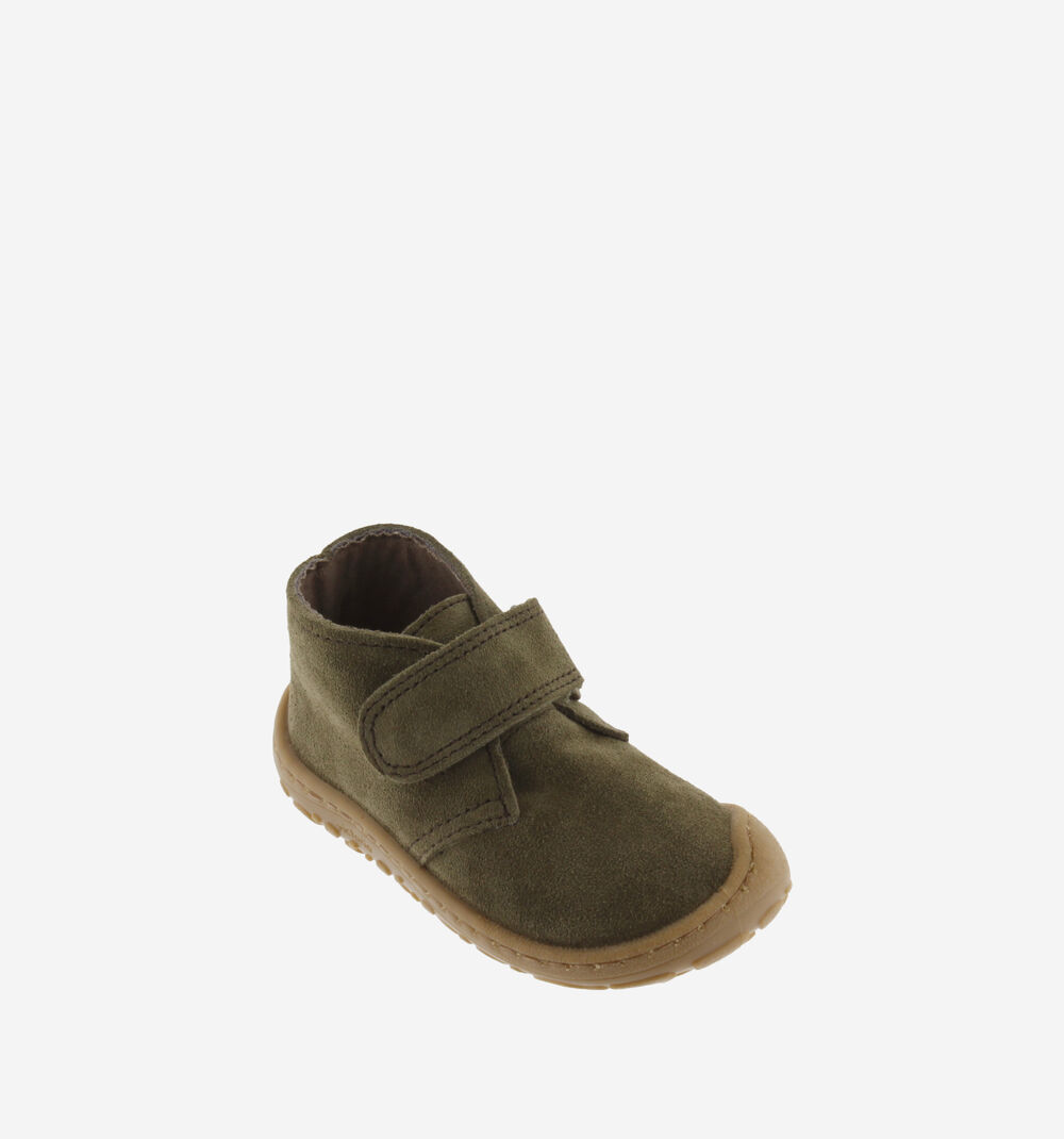 BOTÍN BAREFOOT INFANTIL BOSCO TIRA VELCRO SERRAJE VERDE - VICTORIA