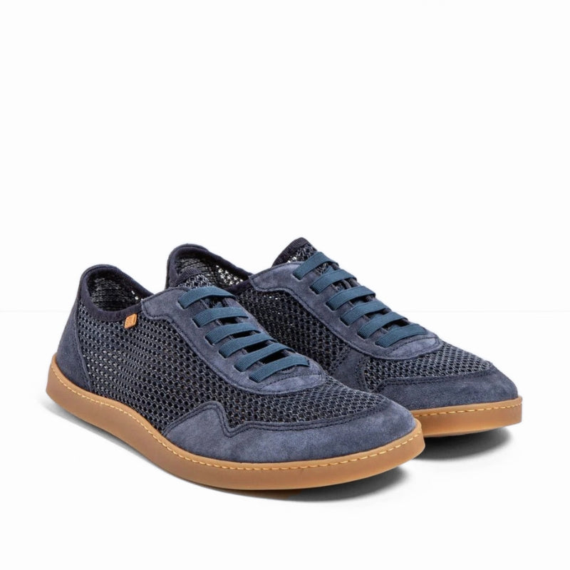 DEPORTIVA PERFORADA  ADULTO BAREFOOT N5914 ORIGEN PIEL Y TEJIDO AZUL NAVY - EL NATURALISTA