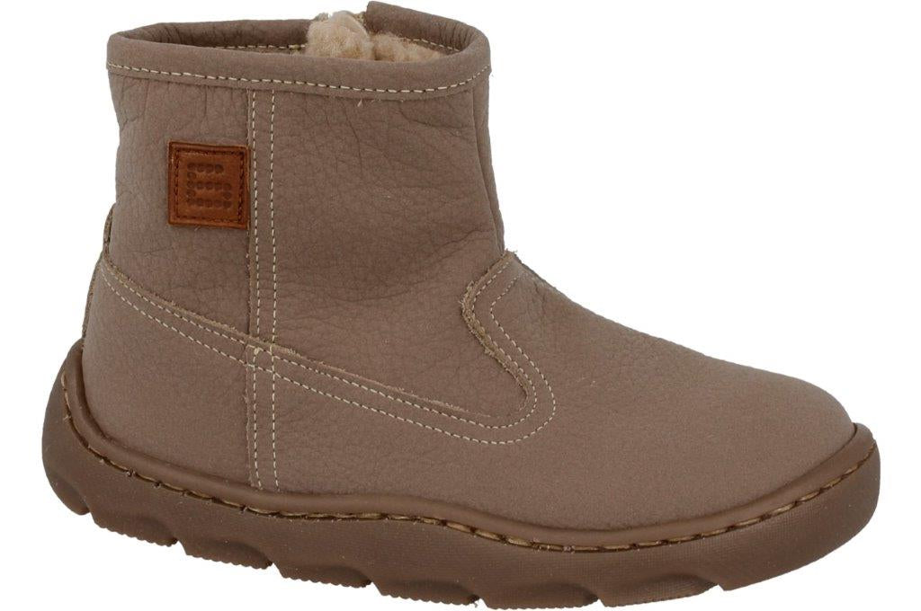 BOTA RESPETUOSA INFANTIL CON FORRO DE BORREGO EL NOBUCK LAVABLE FORRO BORREGO TAUPE - ANDANINES
