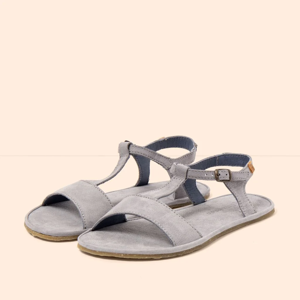 SANDALIA  BAREFOOT MUJER  N5686 SATYA NOBUCK AZUL DENIM - EL NATURALISTA