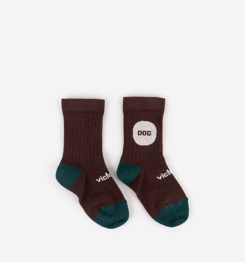 CALCETIN BAREFOOT INFANTIL DOG ALGODÓN MARRÓN - VICTORIA