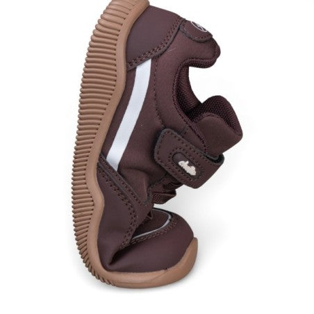 DEPORTIVA BAREFOOT JUNIOR WATERPROOF CORDÓN ELÁSTICO Y VELCRO 1126565 TEJIDO MARRÓN - CHETTO
