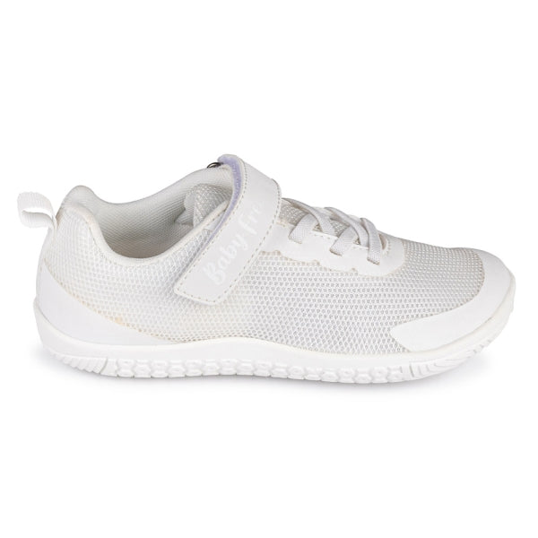 DEPORTIVA COLEGIAL BAREFOOT JUNIOR  CON CORDÓN ELÁSTICO Y VELCRO 50000 MESH BLANCO - CHETTO