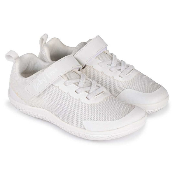 DEPORTIVA COLEGIAL BAREFOOT JUNIOR  CON CORDÓN ELÁSTICO Y VELCRO 50000 MESH BLANCO - CHETTO