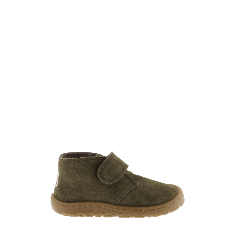 BOTÍN BAREFOOT INFANTIL BOSCO TIRA VELCRO SERRAJE VERDE - VICTORIA