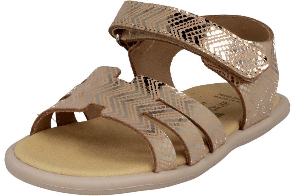 SANDALIA RESPETUOSA INFANTIL ZIG-ZAG PIEL DORADO - ANDANINES