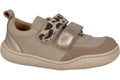 DEPORTIVA RESPETUOSA JUNIOR CON DOS VELCROS PIEL BEIGE Y LEOPARDO - ANDANINES