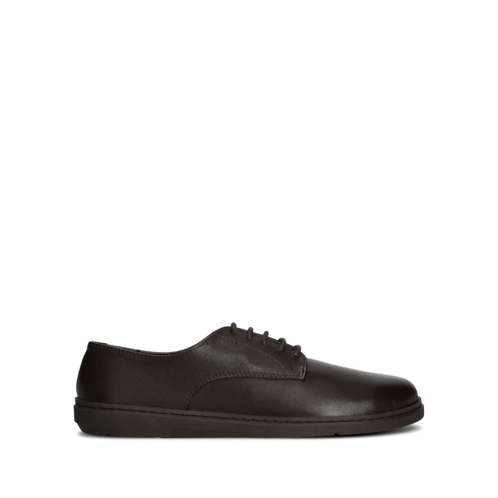 ZAPATO BAREFOOT UNISEX CORDONES TRENTO PIEL NEGRO - GROUNDIES