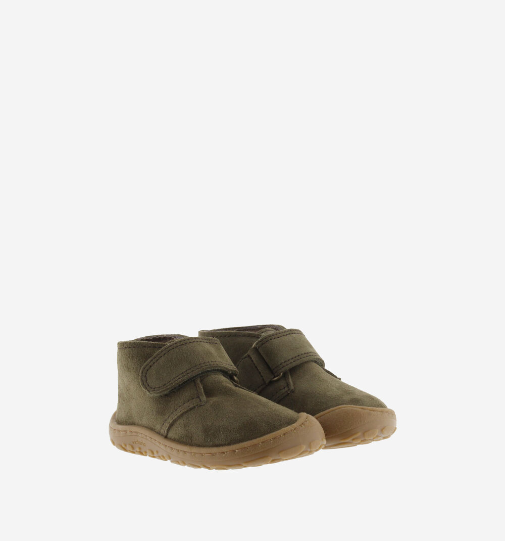 BOTÍN BAREFOOT INFANTIL BOSCO TIRA VELCRO SERRAJE VERDE - VICTORIA