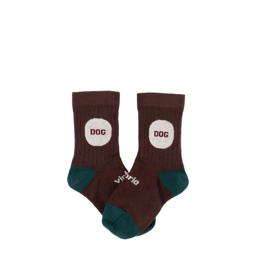 CALCETIN BAREFOOT INFANTIL DOG ALGODÓN MARRÓN - VICTORIA