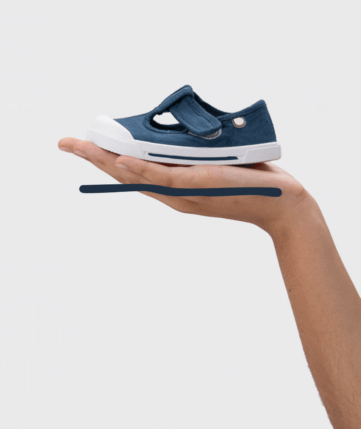 ZAPATILLA INFANTIL RESPETUOSA PEPITO CANVAS IGOR AZUL MARINO