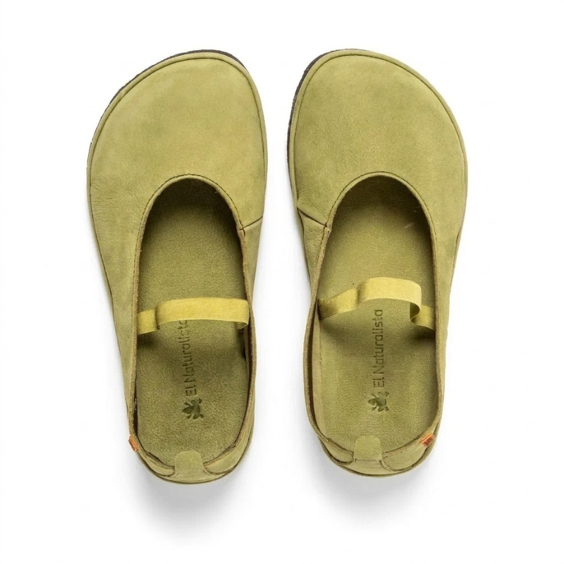 MERCEDITAS BAREFOOT ADULTO N5670 NOBUCK BARE PIEL VERDE  - EL NATURALISTA