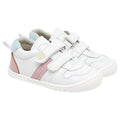 DEPORTIVA  BAREFOOT DOBLE VELCRO 3002-1 MICRO BLANCO Y SERRAJE ROSA - PIRUFLEX (Copia)