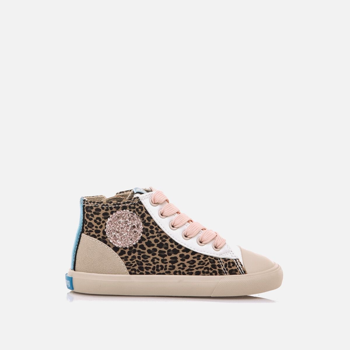 BOTÍN DEPORTIVO BAREFOOT 49322 LEOPARDO Y BLANCO- MUSTANG FREE