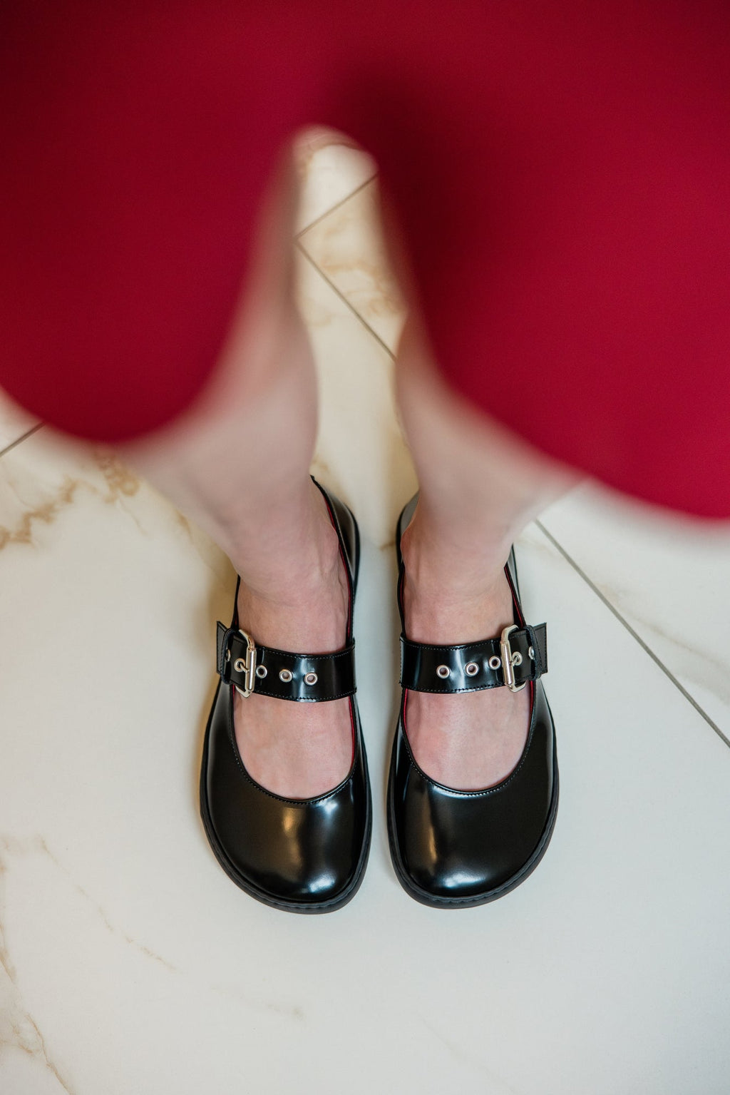 BAILARINA BAREFOOT ADULTO MARY JANE COCO NEGRO - SHAPEN - GARÓS