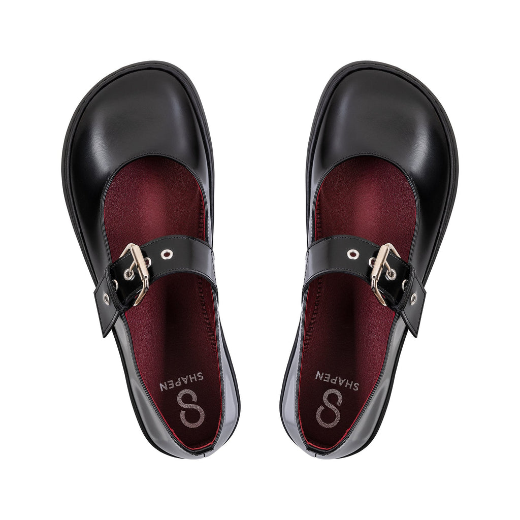 BAILARINA BAREFOOT ADULTO MARY JANE COCO NEGRO - SHAPEN - GARÓS