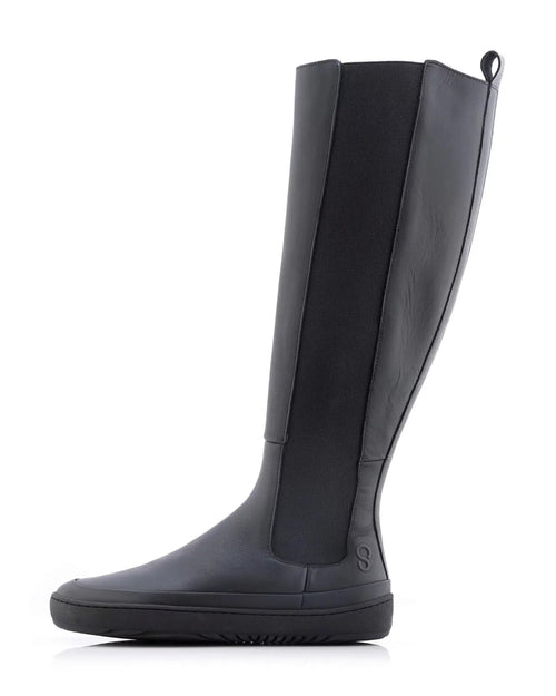 BOTA ALTA BAREFOOT HARPER PIEL NEGRA - SHAPEN - GARÓS