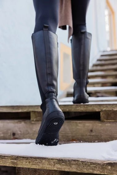 BOTA ALTA BAREFOOT HARPER PIEL NEGRA - SHAPEN - GARÓS