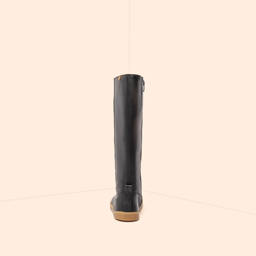 BOTA ALTA BAREFOOT MUJER N5925 ORIGEN NAPPA BLACK PIEL NEGRA - EL NATURALISTA - GARÓS