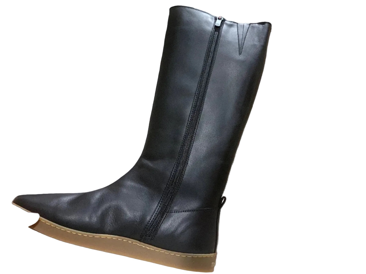 BOTA ALTA BAREFOOT MUJER N5925 ORIGEN NAPPA BLACK PIEL NEGRO - EL NATURALISTA - GARÓS
