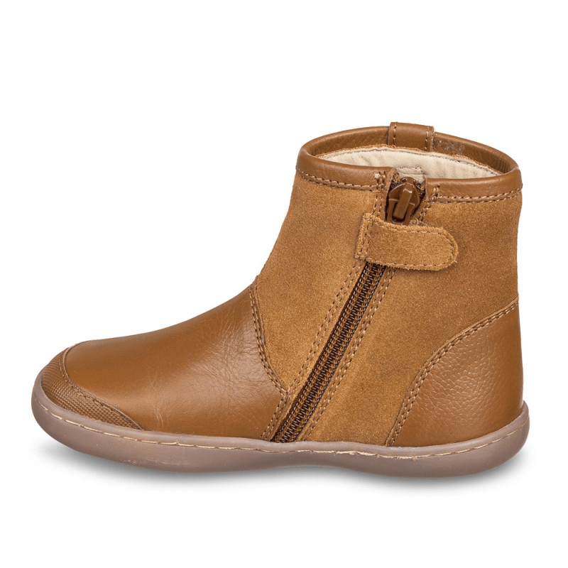 BOTA BAREFOOT CON FLECO 1125510 PIEL CAMEL - CHETTO - GARÓS