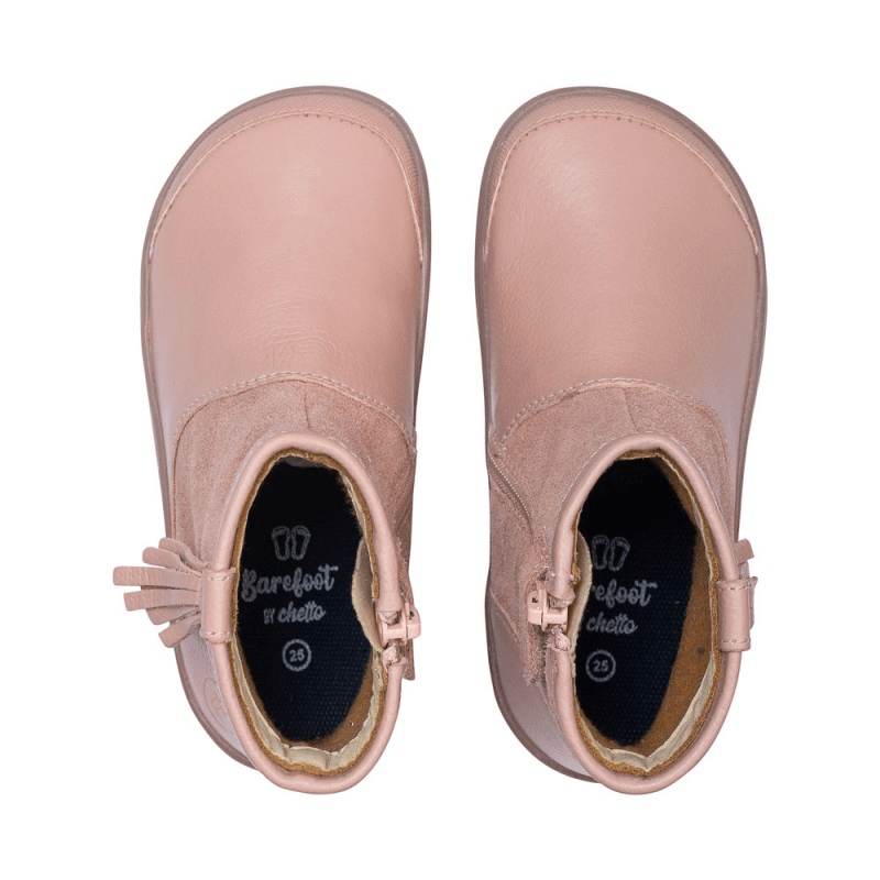 BOTA BAREFOOT CON FLECO 1125510 PIEL ROSA - CHETTO - GARÓS