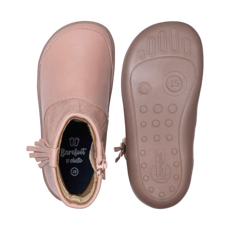 BOTA BAREFOOT CON FLECO 1125510 PIEL ROSA - CHETTO - GARÓS