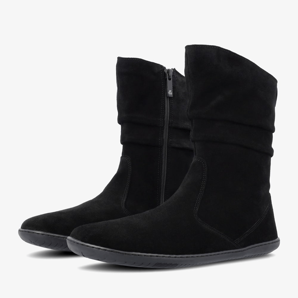 BOTA DE CAÑA BAJA BAREFOOT PLUS MUJER ODESSA ANTE NEGRO - GROUNDIES - GARÓS
