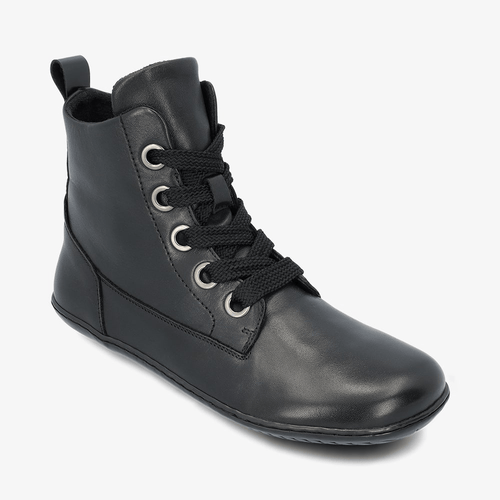 BOTA DE CORDONES BAREFOOT PLUS MUJER SALZBURG PIEL NEGRO - GROUNDIES - GARÓS