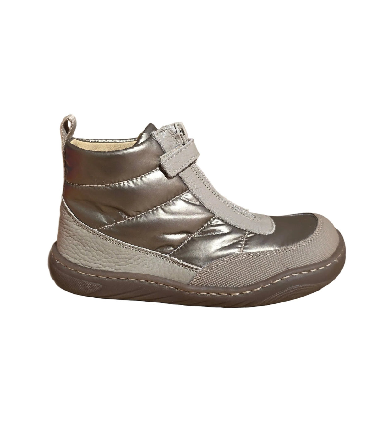 BOTA RESPETUOSA NIÑA DIXAN PIEL TAUPE Y BRILLO - ANDANINES - GARÓS