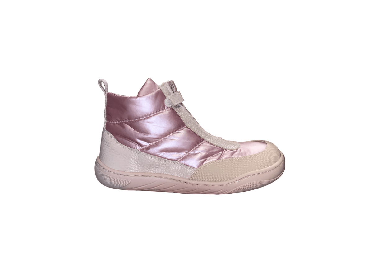 BOTA RESPETUOSA NIÑA DIXAN PIEL Y TEJIDO ROSA Y BRILLO - ANDANINES - GARÓS