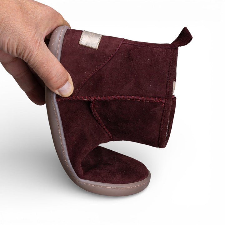 BOTÍN BAREFOOT 1126545 FORRO INTERIOR DE PELO PIEL SERRAJE BURDEOS - CHETTO - GARÓS