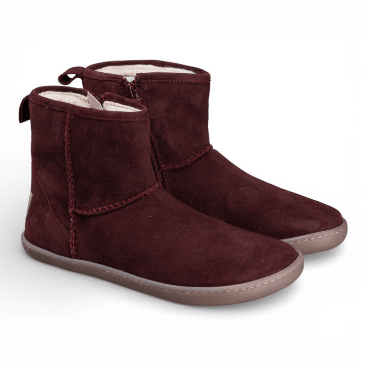 BOTÍN BAREFOOT 1126545 FORRO INTERIOR DE PELO PIEL SERRAJE BURDEOS - CHETTO - GARÓS