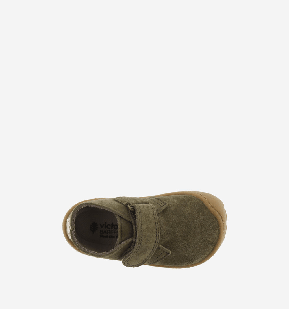 BOTÍN BAREFOOT INFANTIL BOSCO TIRA VELCRO SERRAJE VERDE - VICTORIA - GARÓS