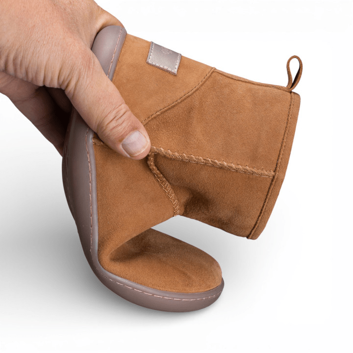 BOTÍN BAREFOOT JUNIO 1126545 FORRO INTERIOR DE PELO SERRAJE CAMEL - CHETTO - GARÓS