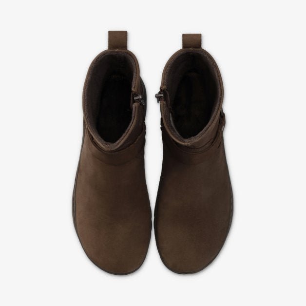 BOTÍN BAREFOOT MUJER PHOENIX 2.0 PIEL MARRON CHOCOLATE - GROUNDIES - GARÓS
